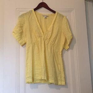 Banana republic yellow linen top